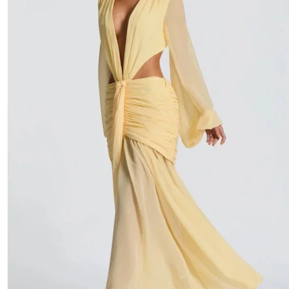 green emerald velvet dress Chrishelle Maxi Dress